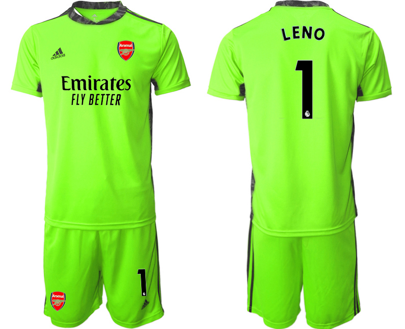 Men 2020-2021 club Arsenal fluorescent green goalkeeper #1 Soccer Jerseys->arsenal jersey->Soccer Club Jersey